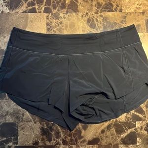 Lululemon black speed up shorts 2.5” inseam